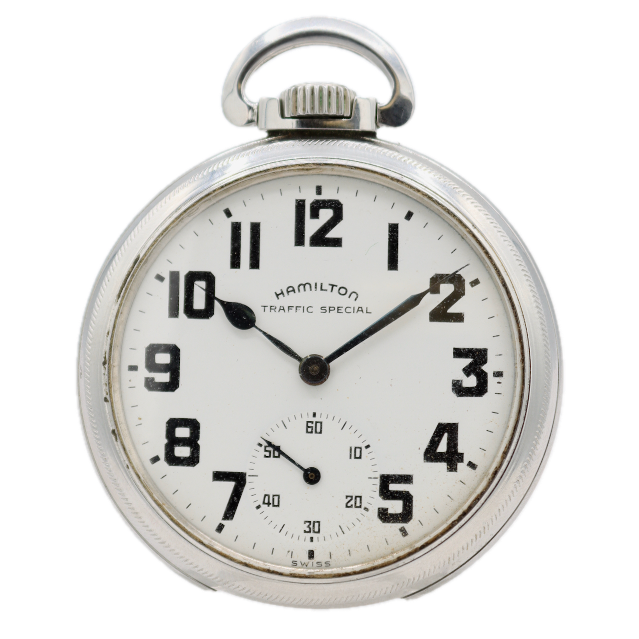 Antique 18s Hamilton Traffic Special Mechanical Pocket Watch 669 Steel Swiss