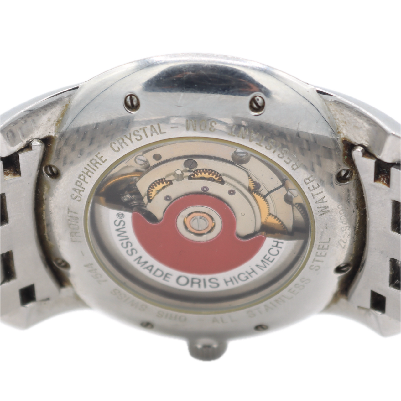 Oris 7544 Artelier White Sunburst Men's Automatic Wristwatch 633 Swiss Steel