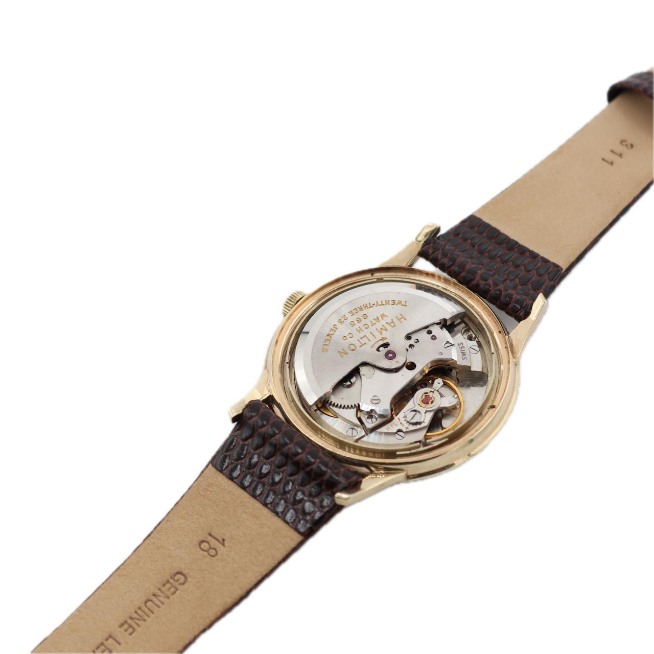 Vintage Hamilton Harrison Men's Automatic Wristwatch 665 Swiss 10k Gold & Steel