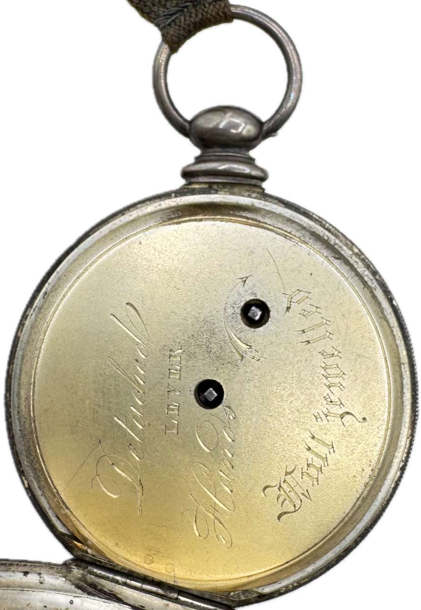 Antique Joseph French Farm Key Cylinder Escapement Pocket Watch Royal Exchange