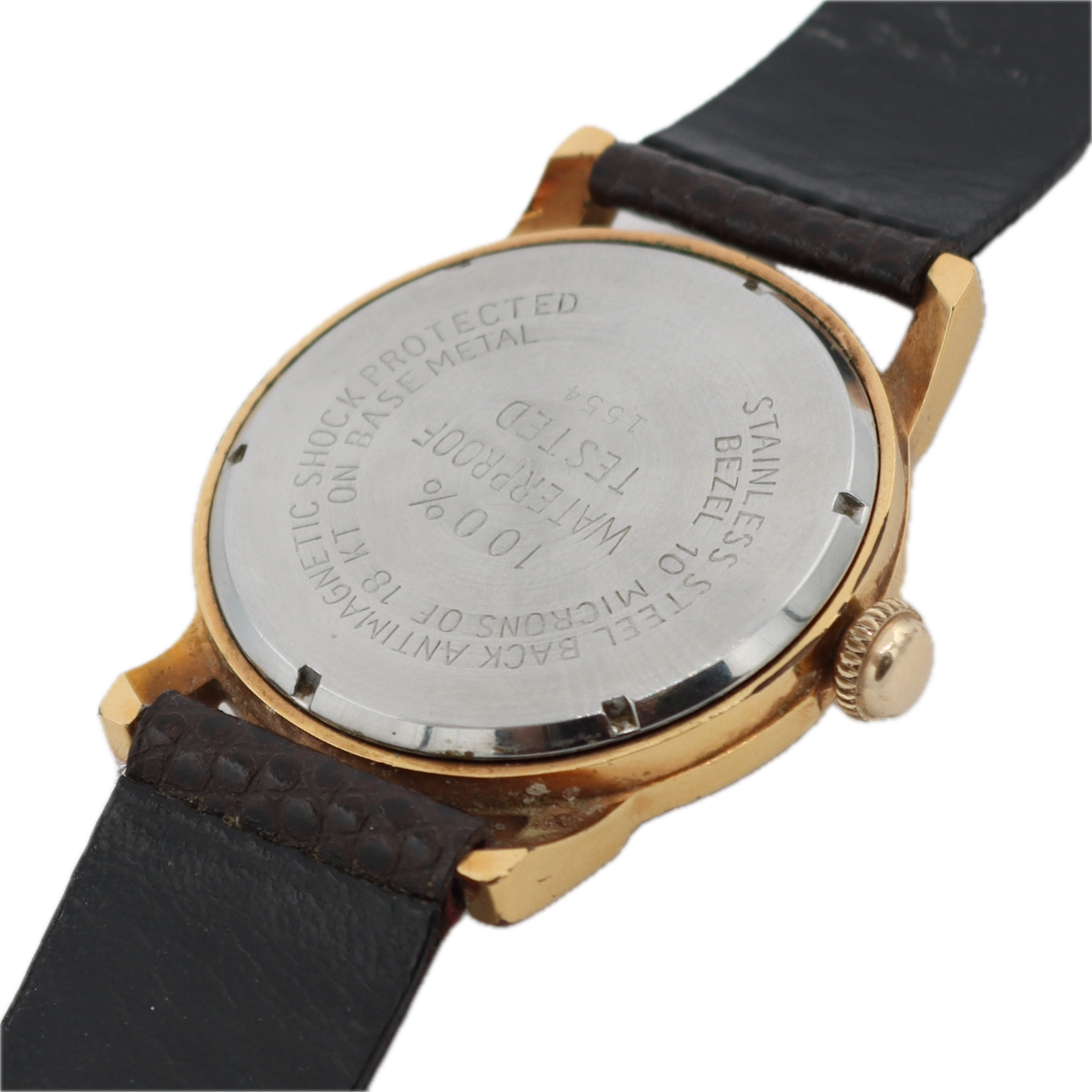 Vintage 33mm 1936 Lord Elgin 17 Jewel Men's Mechanical Wristwatch 524 USA 18k GF