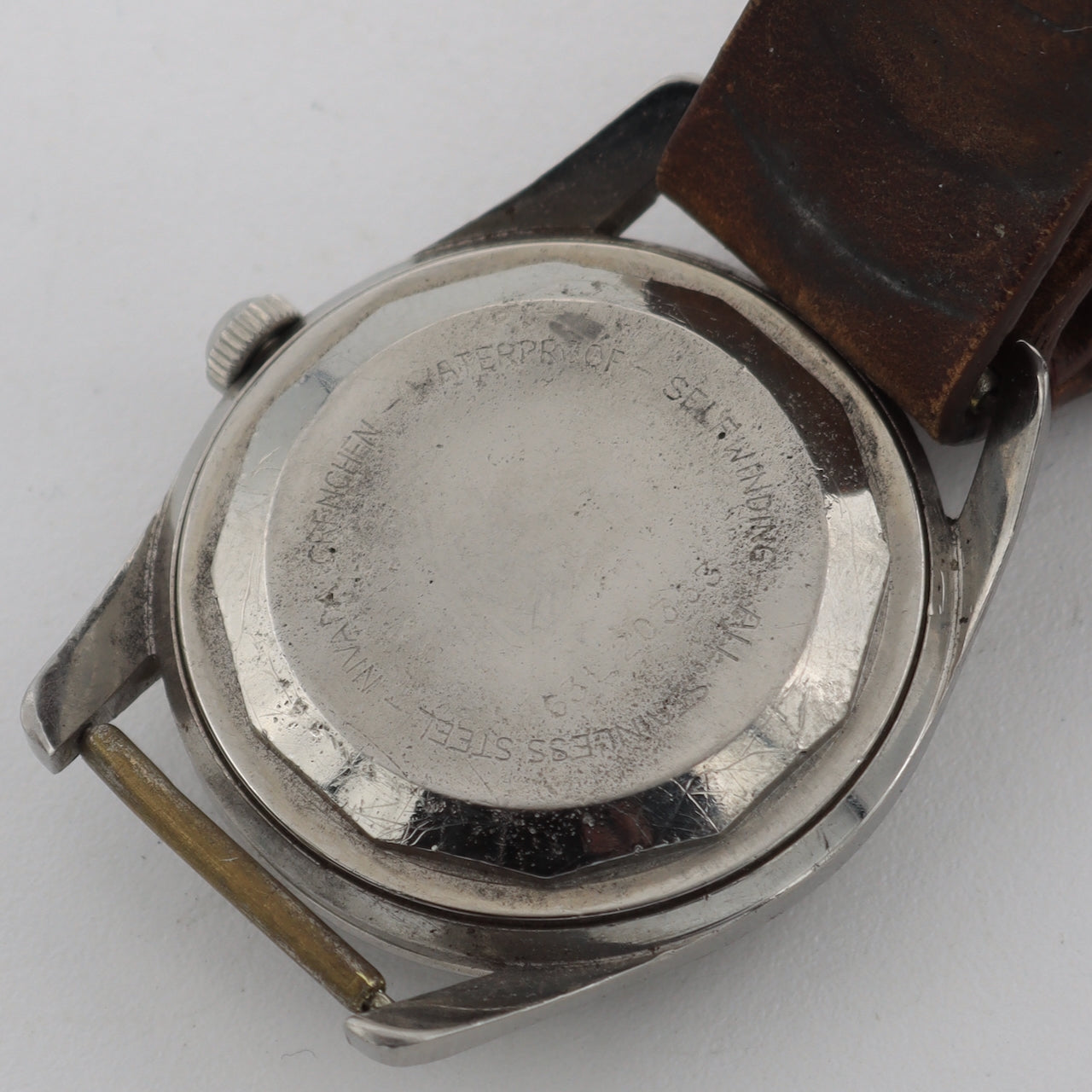 Vintage Croton Nivada Grenchen Antarctic Men's Automatic Wristwatch E3EC Steel