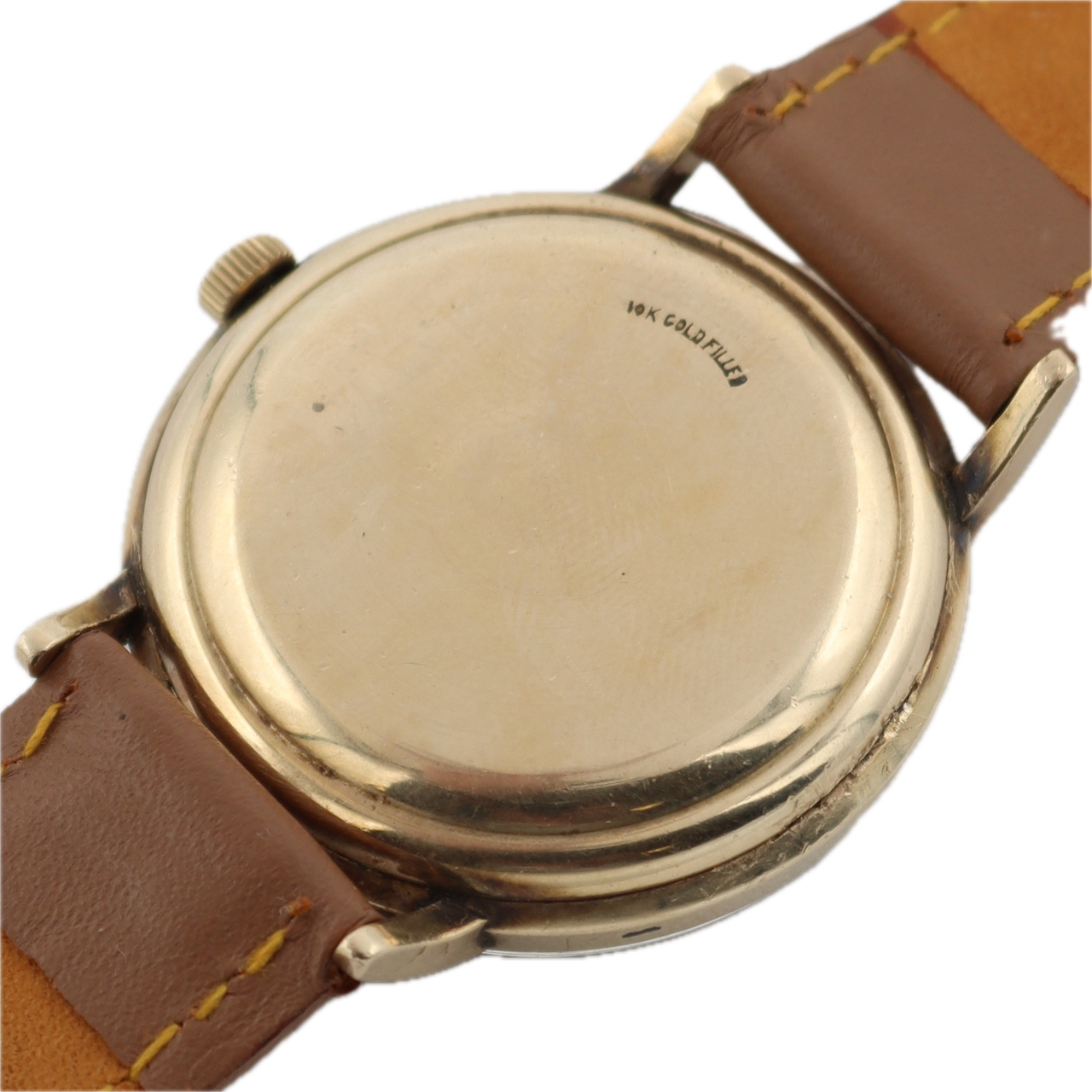 Vintage Lord Elgin 9807 Crusader Tropical 23j Men's Wristwatch 654 Swiss 10k GF