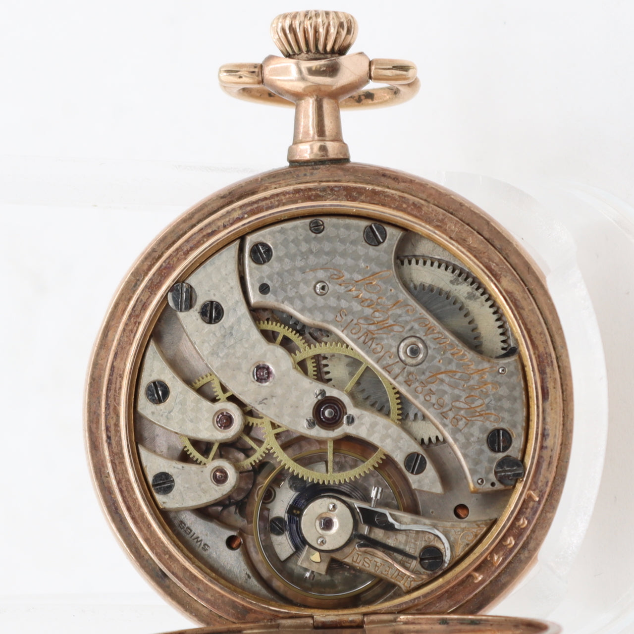 Antique H. J. Howe Longines 17 Jewel Hunter Pocket Watch 25 Year GF Swiss