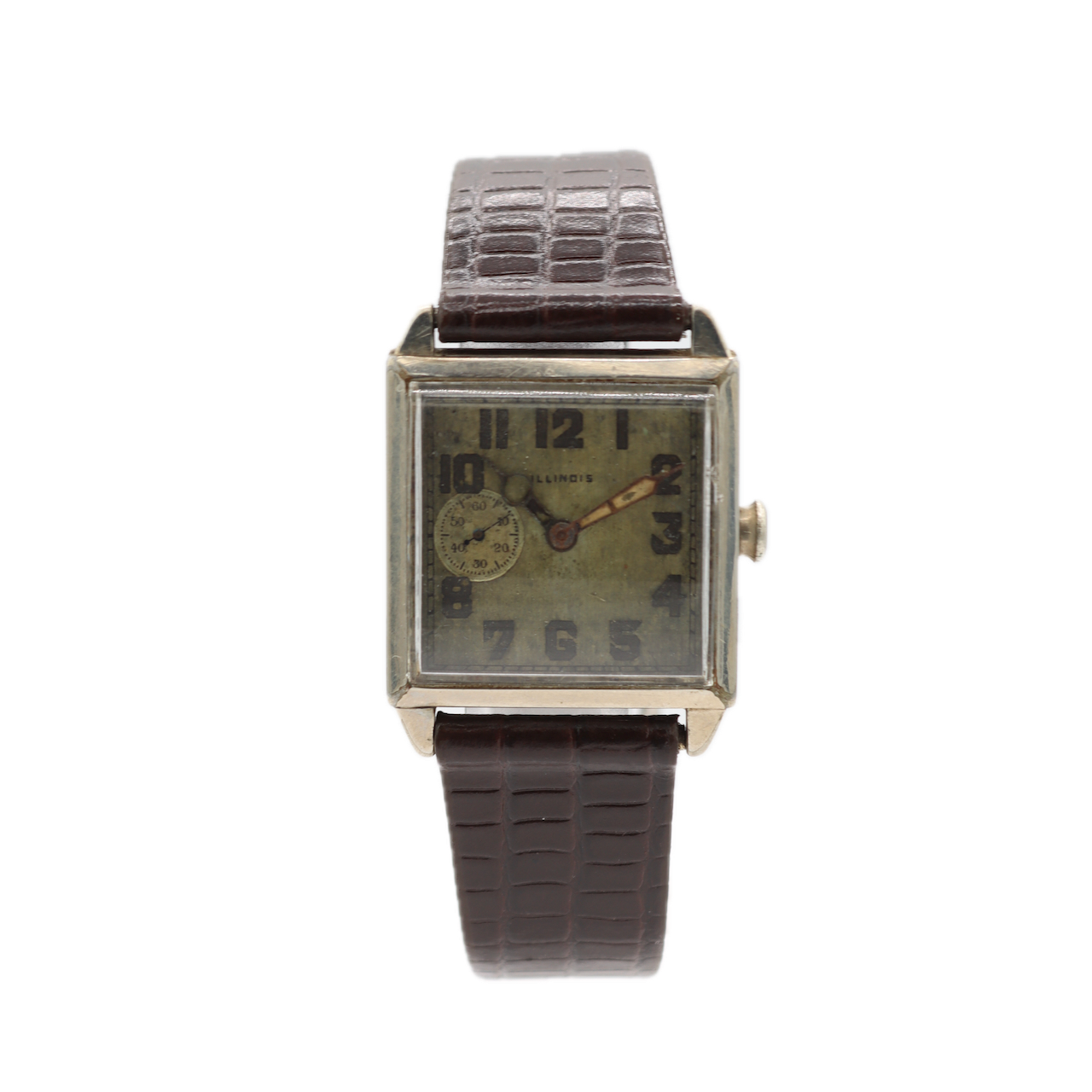 Vintage Illinois Seconds at 9 Men's Mechanical Wristwatch 903 USA Steel