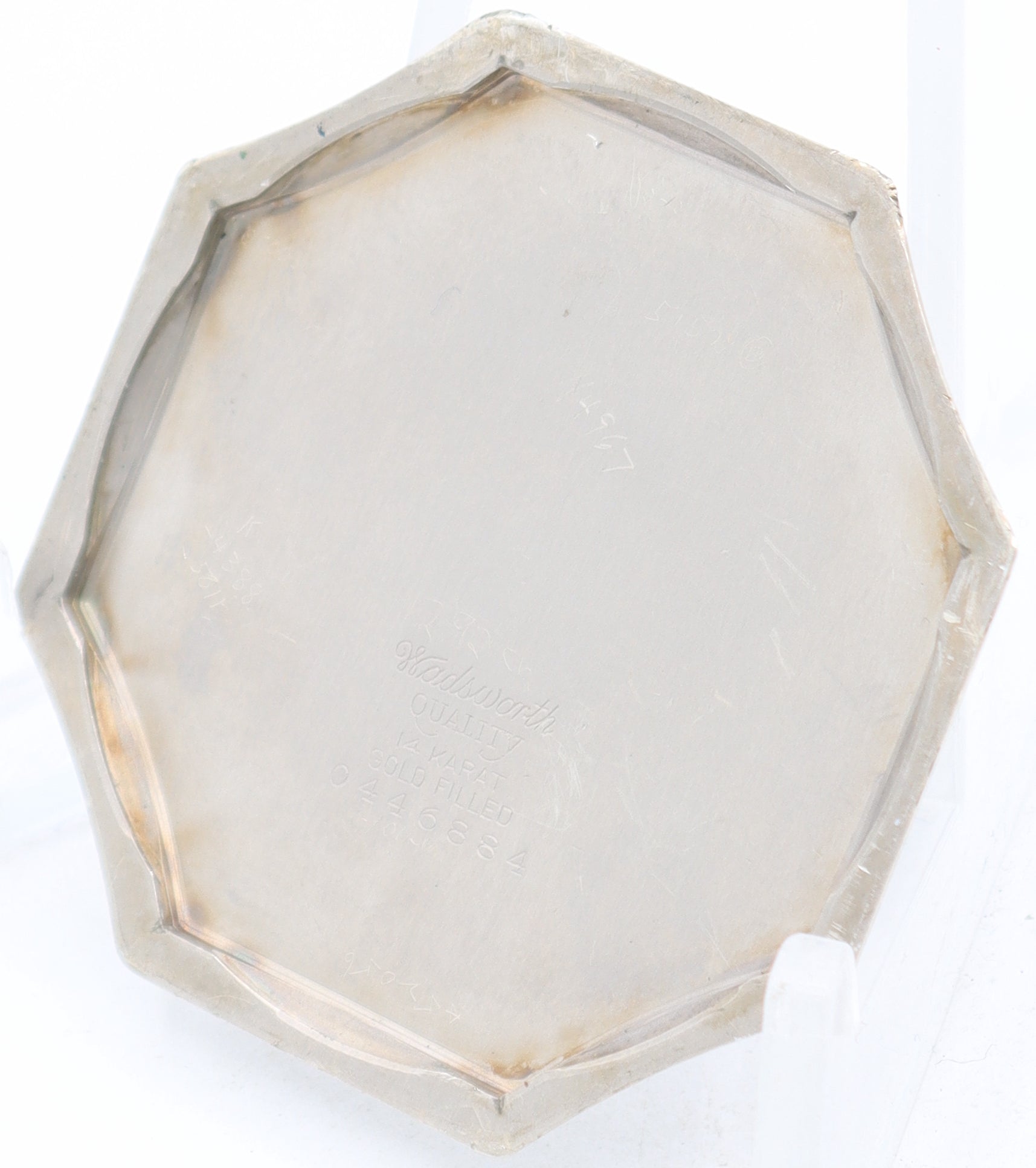 Antique 12 Size Hamilton Octagonal Pocket Watch 912 14k White Gold Filled