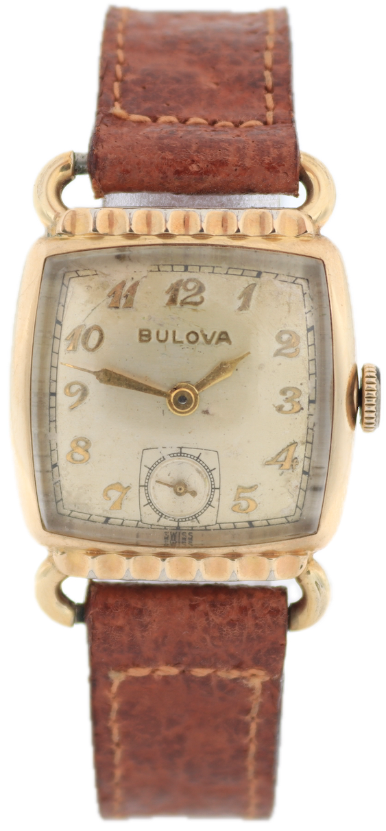 Vintage 1950 Bulova Director Men's Mechanical Wristwatch 10BC Steel & 10k RGP