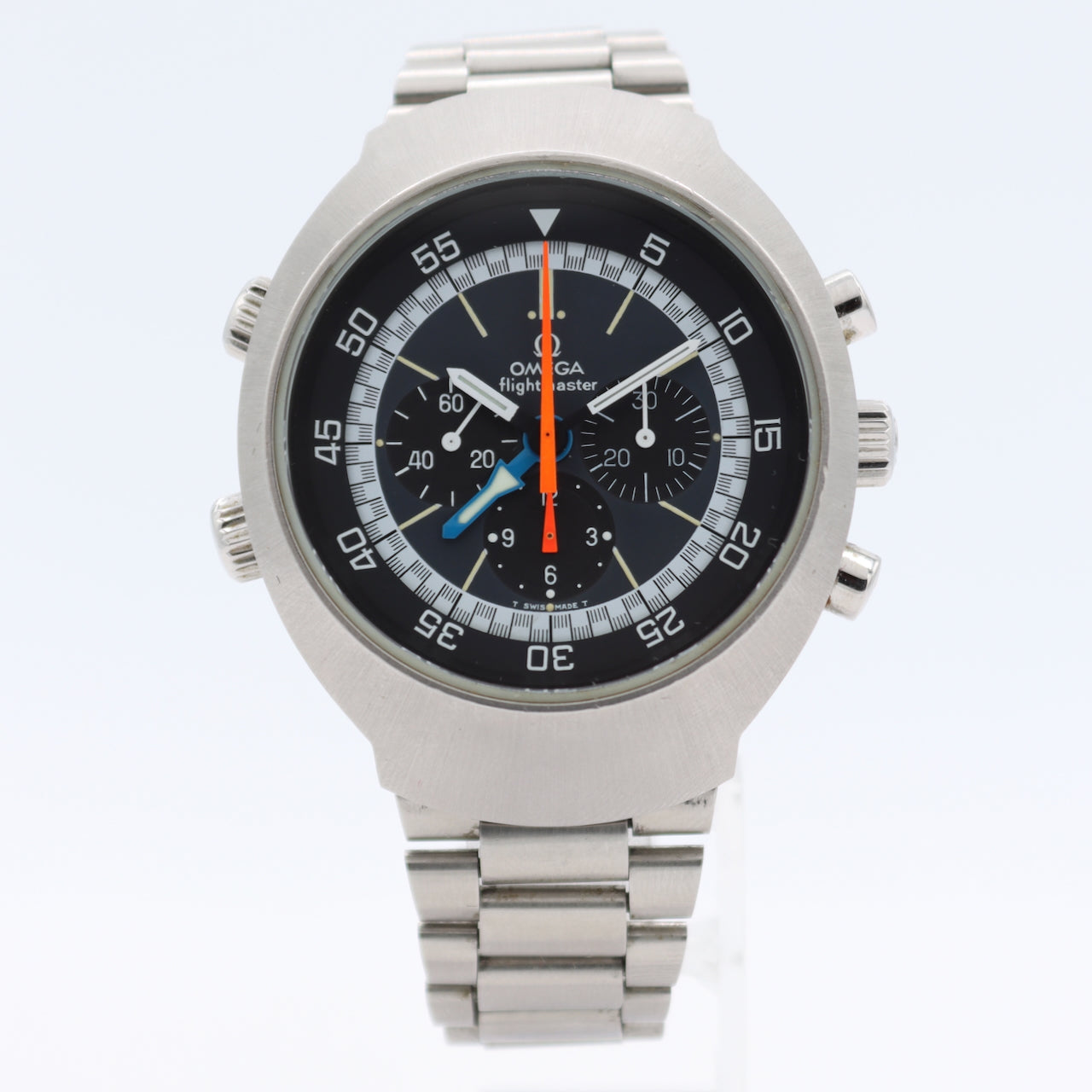 Vintage 1972 Omega 145.036 Flightmaster Men's Chronograph Wristwatch W/Box&Docs