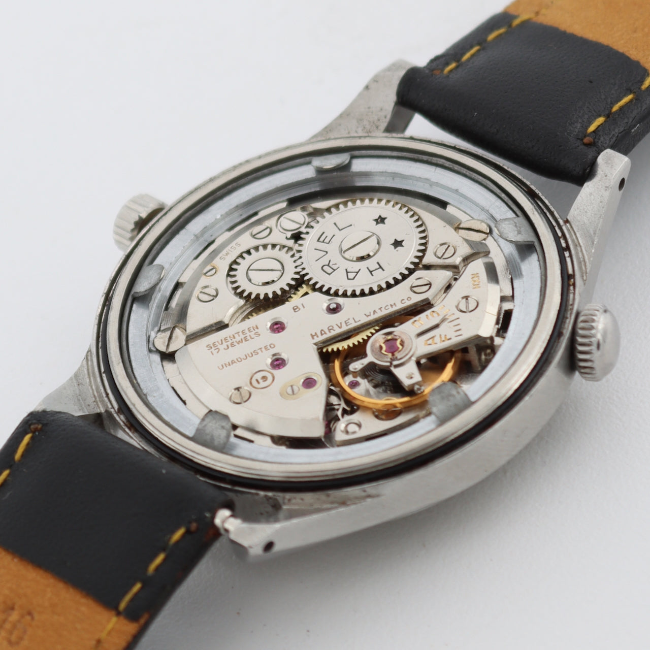 Vintage 36mm Harvel Date-O-Graph Men's Automatic Wristwatch Triple Calendar