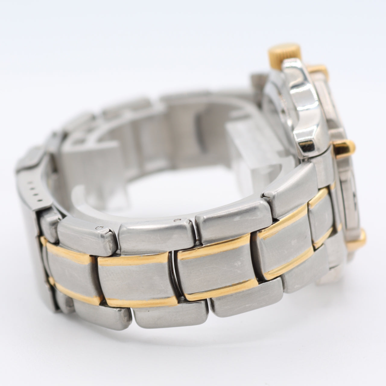 38mm Fossil BQ-9005 Blue Day Date Men's Quartz Wristwatch Japan Two Tone 10 ATM