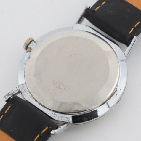 Vintage Helbros Jeweled Men's Mechanical Wristwatch AS 1660 Swiss Chrome