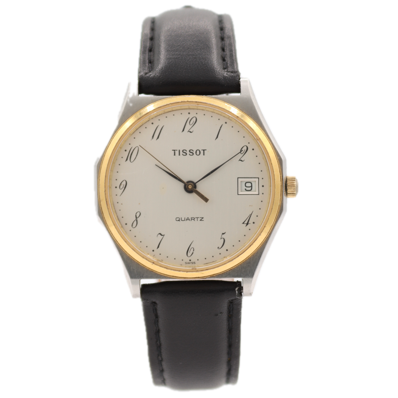 Vintage 34mm Tissot Men's Quartz Wristwatch ETA Swiss Stainless Steel