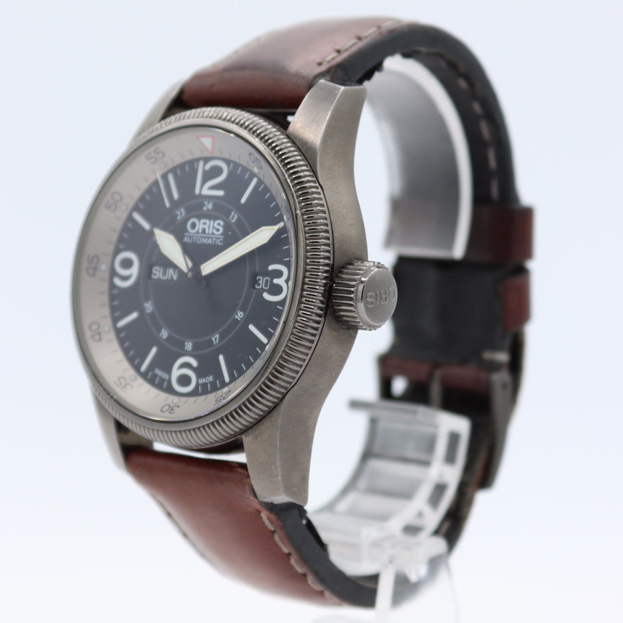 44mm Oris Big Crown Timer Men's Automatic Wristwatch 735 Swiss Steel With Kit