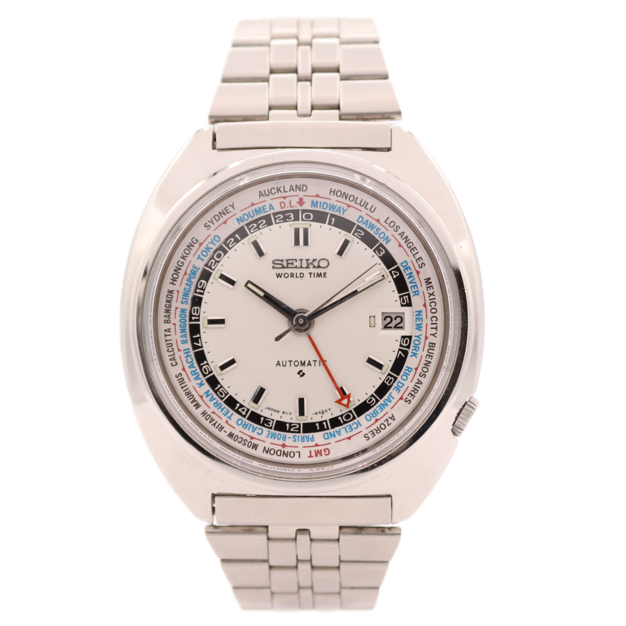 Vintage Seiko World Time GMT Navigator 6117-6400