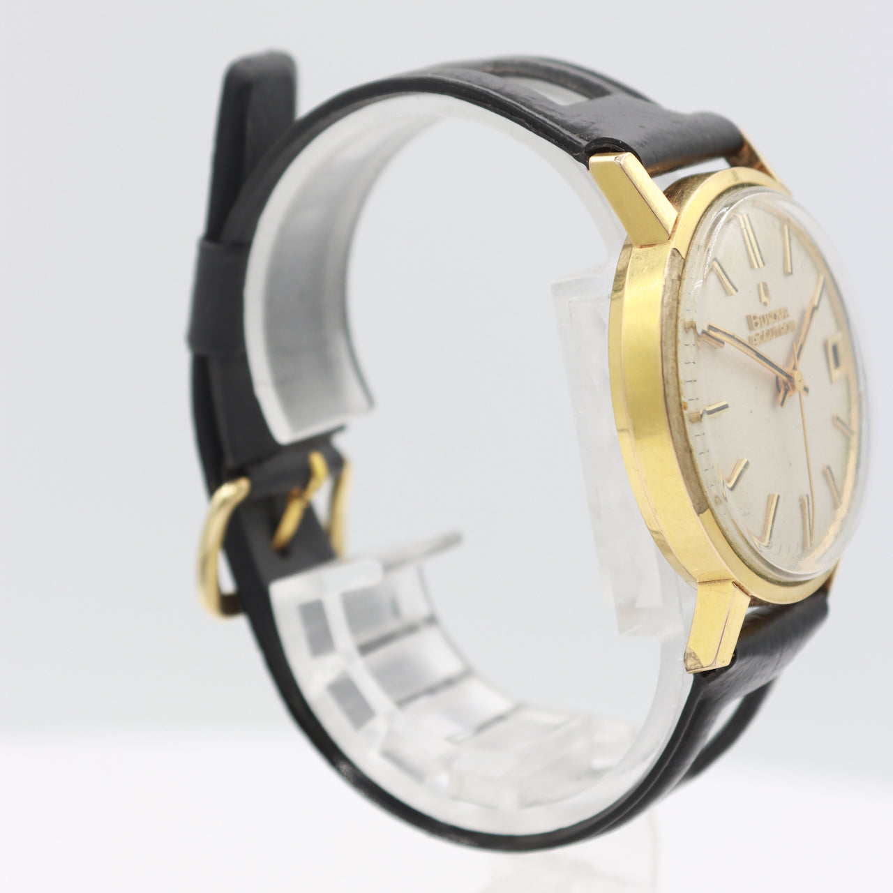 Vintage 1968 Bulova Accutron Date Men's Tuning Fork Wristwatch Swiss Gold Tone