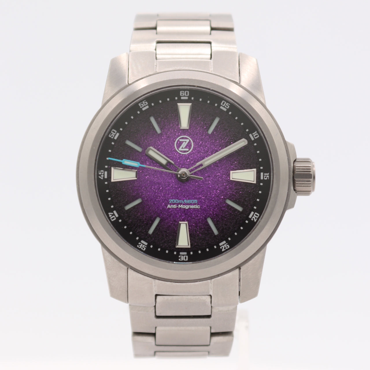 38mm Zelos Aurora Field TI "Nebula" Men's Automatic Wristwatch Titanium w Box