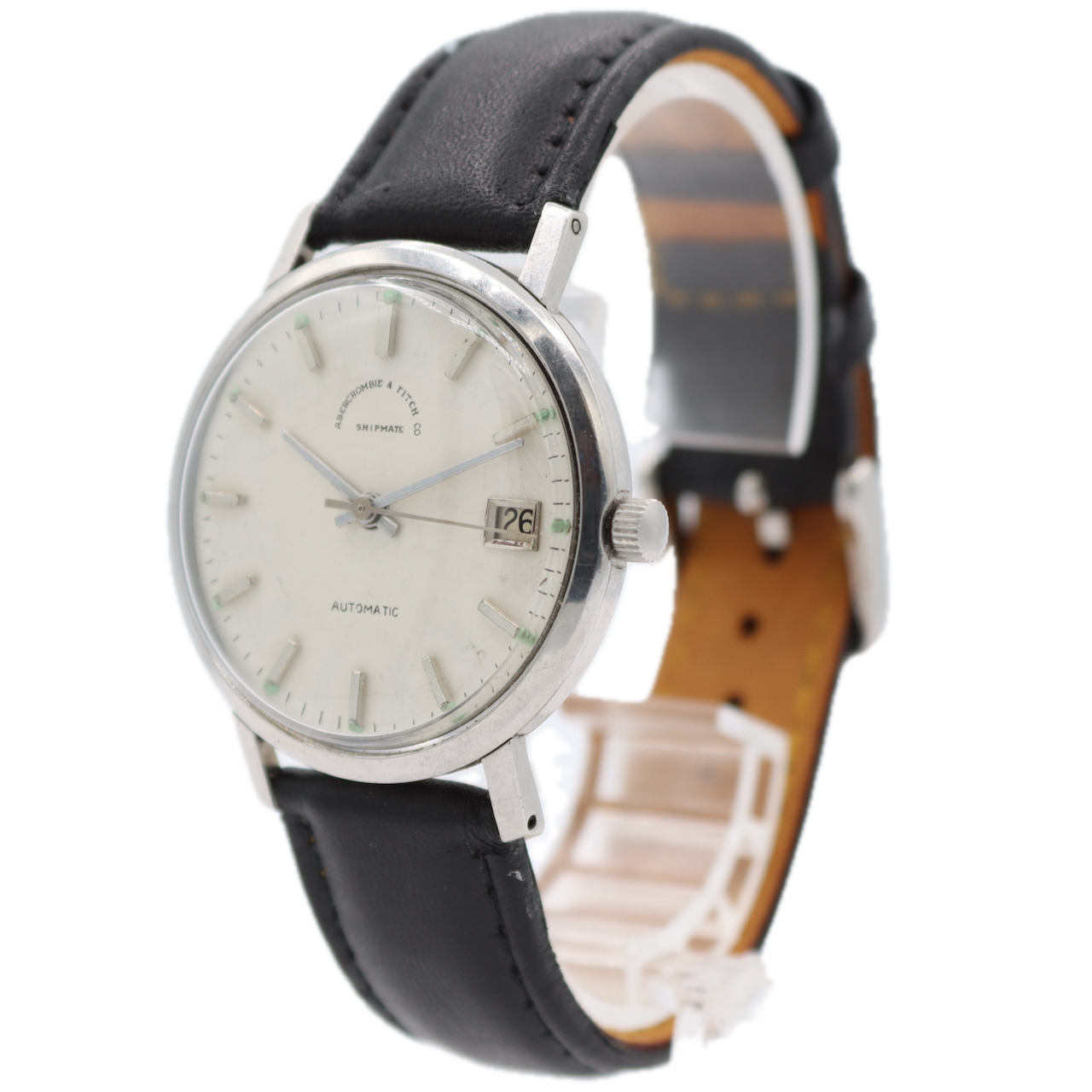 Abercrombie & Fitch Co Shipmate Date Men's Automatic Wristwatch ETA 2522 Steel