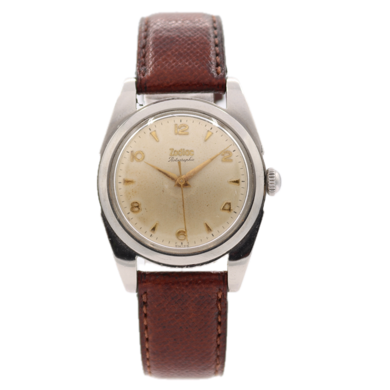 Vintage 32.5mm Zodiac 656 Rotographic 17J Men's Automatic Wristwatch AS 1361