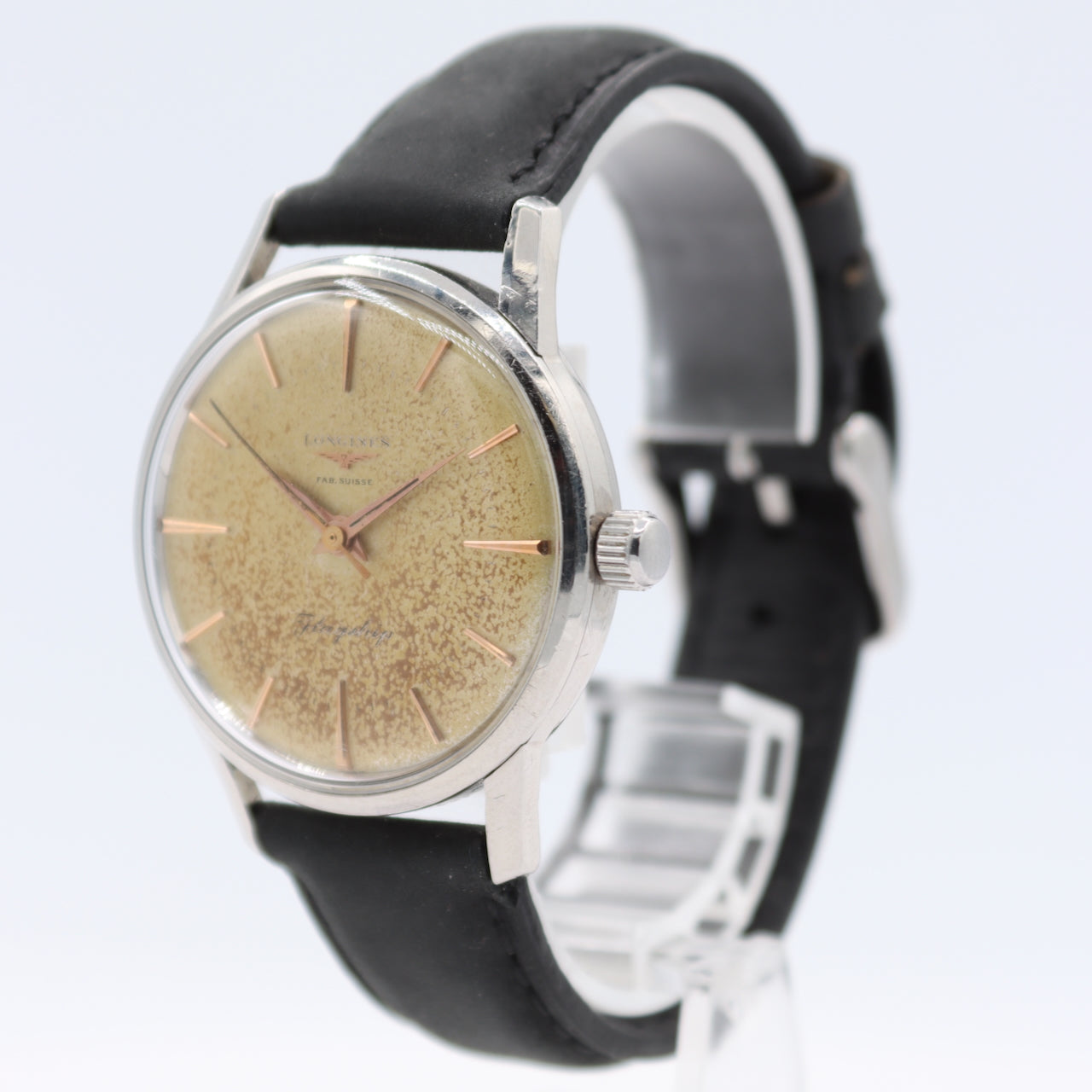 Vintage 35.5mm 1958 Longines Flagship Oversized Men's Wristwatch 30LS Steel