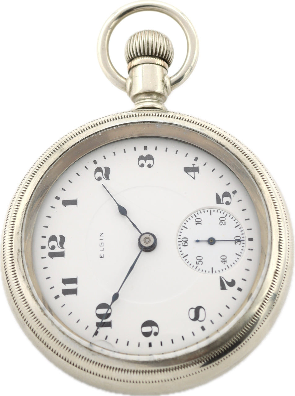 Antique 18S Elgin G.M.Wheeler Open Face Pocket Watch 352 Silverode Swing Out