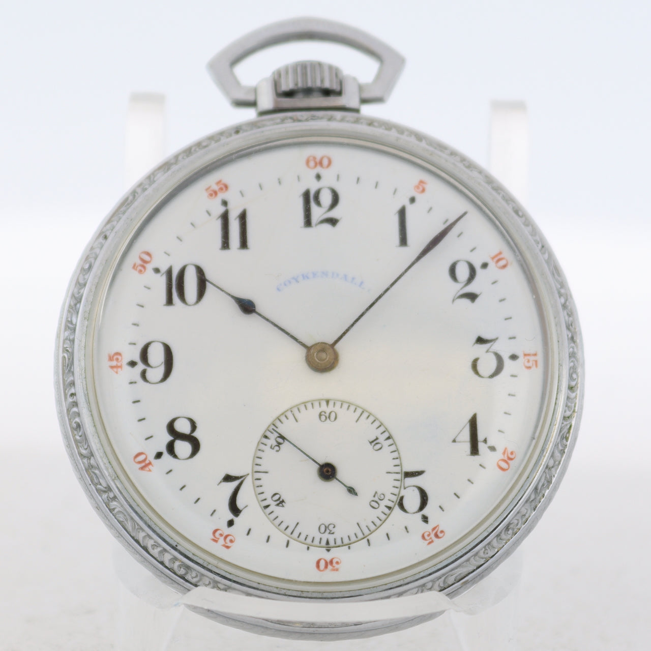 Antique 12 S Illinois Sunray 11 Jewel Mechanical Pocket Watch 219 Chrome USA