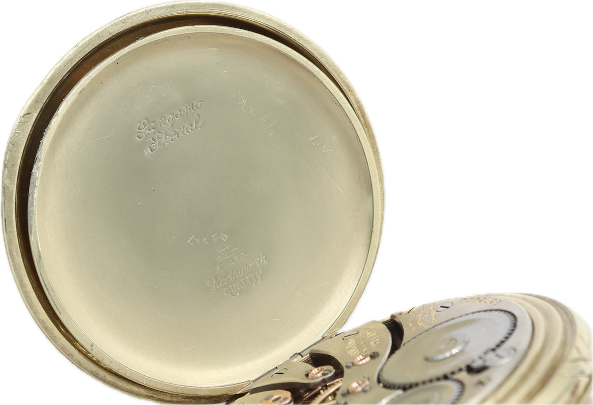 Antique 16S Illinois Railroad Pocket Watch Sangamo Special Green GoldFixed BowIllinois 16S Sangamo Special – photo 3