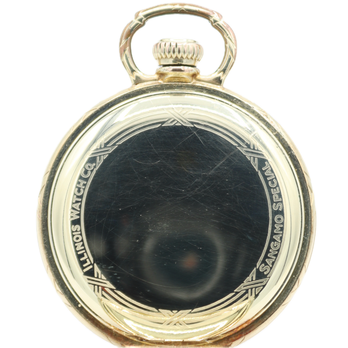 Antique 17s 1926 Illinois 23J 60HR Railroad Pocket Watch Sangamo Special GreenGFIllinois 60HR Sangamo Special – photo 5
