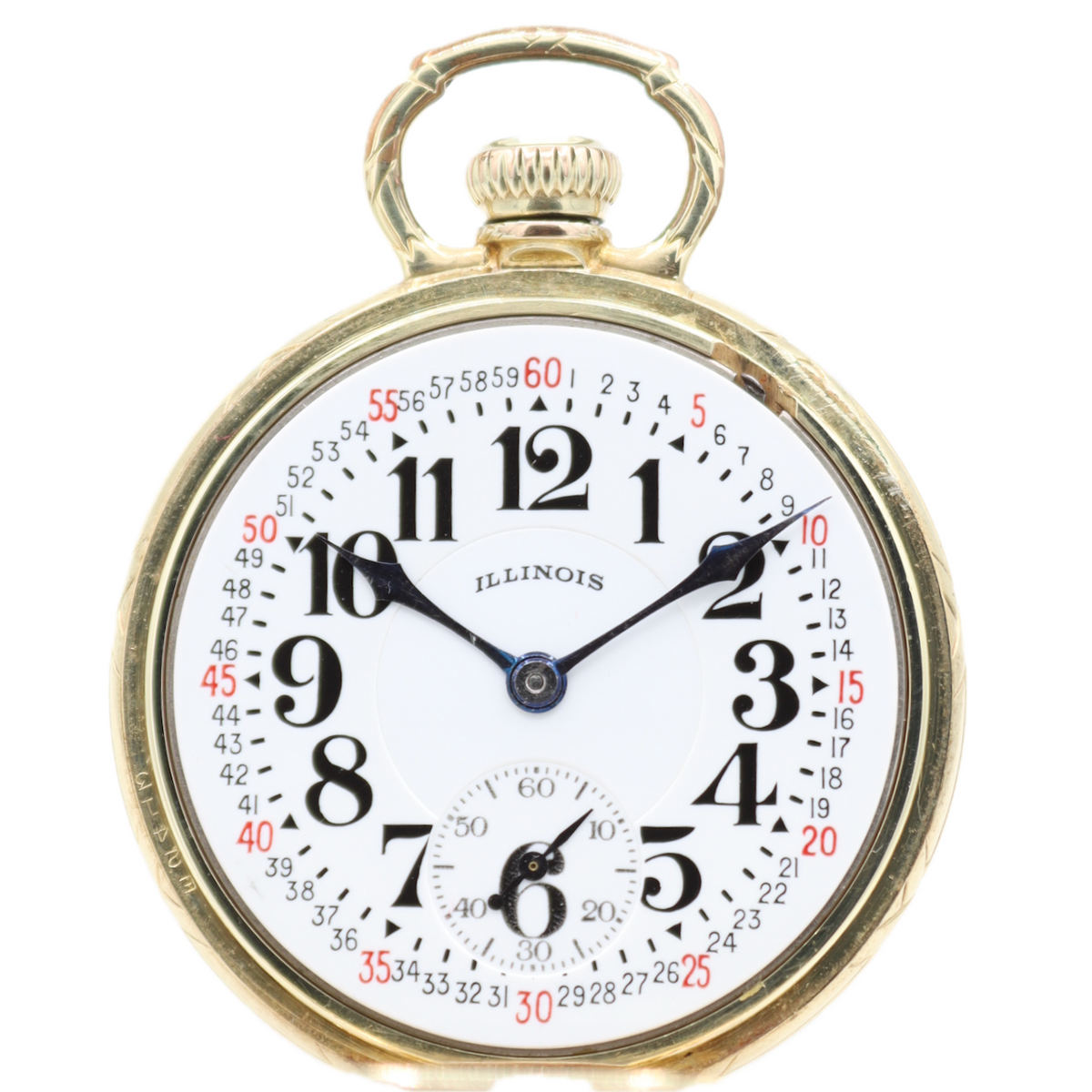 Antique 17s 1926 Illinois 23J 60HR Railroad Pocket Watch Sangamo Special GreenGFIllinois 60HR Sangamo Special – photo 2