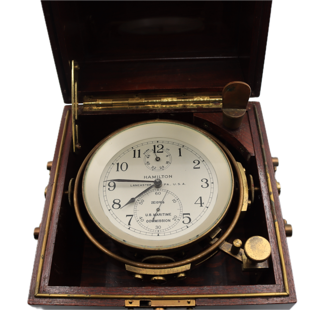 Antique 1941 Hamilton Mod. 21 Maritime Commission Ships Chronometer ClockDetentHamilton Mod. 21 Maritime Commission Detent