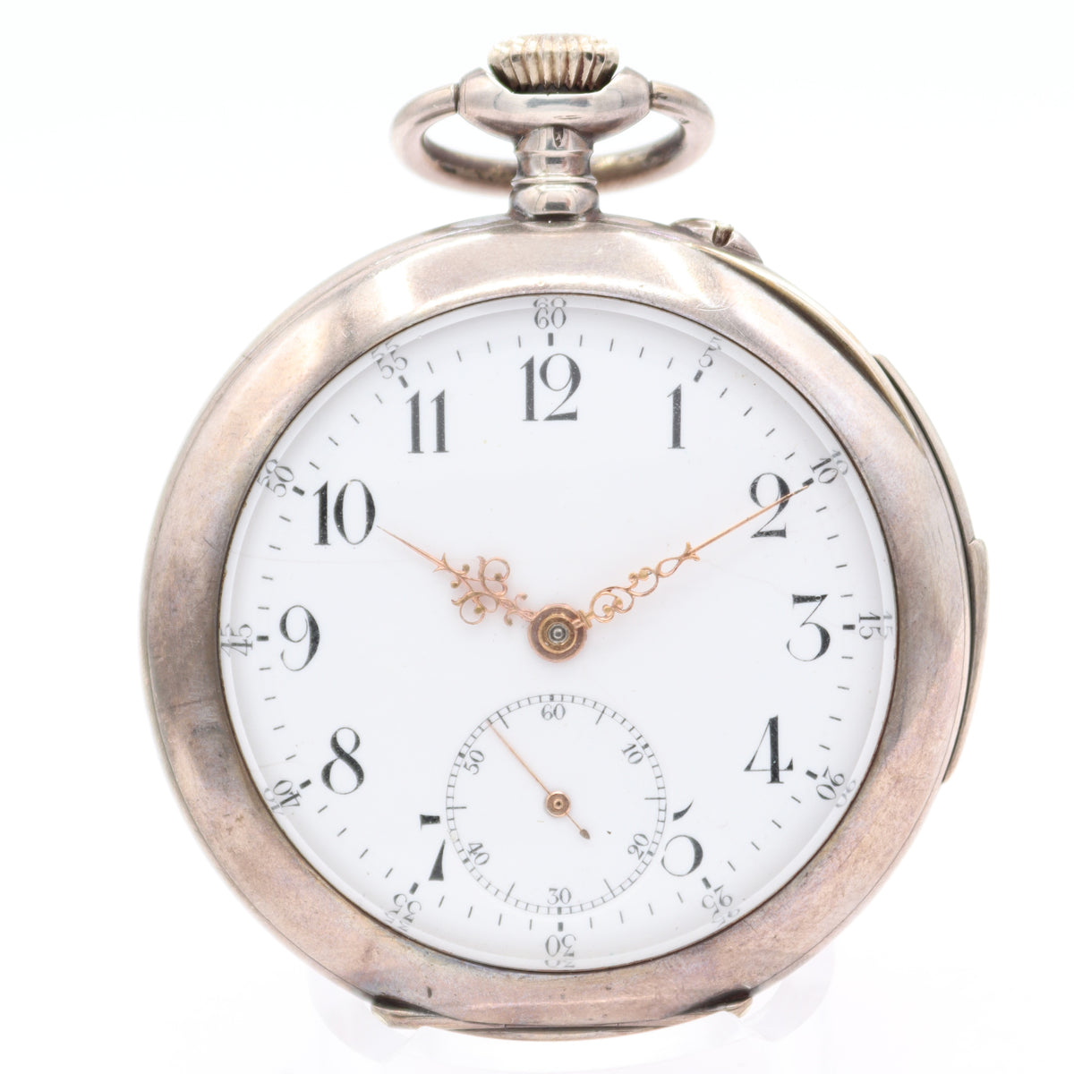 Antique Unbranded Quarter Repeater Mechanical Pocket Watch .875 Silver Swiss Unbranded Quarter Repeater