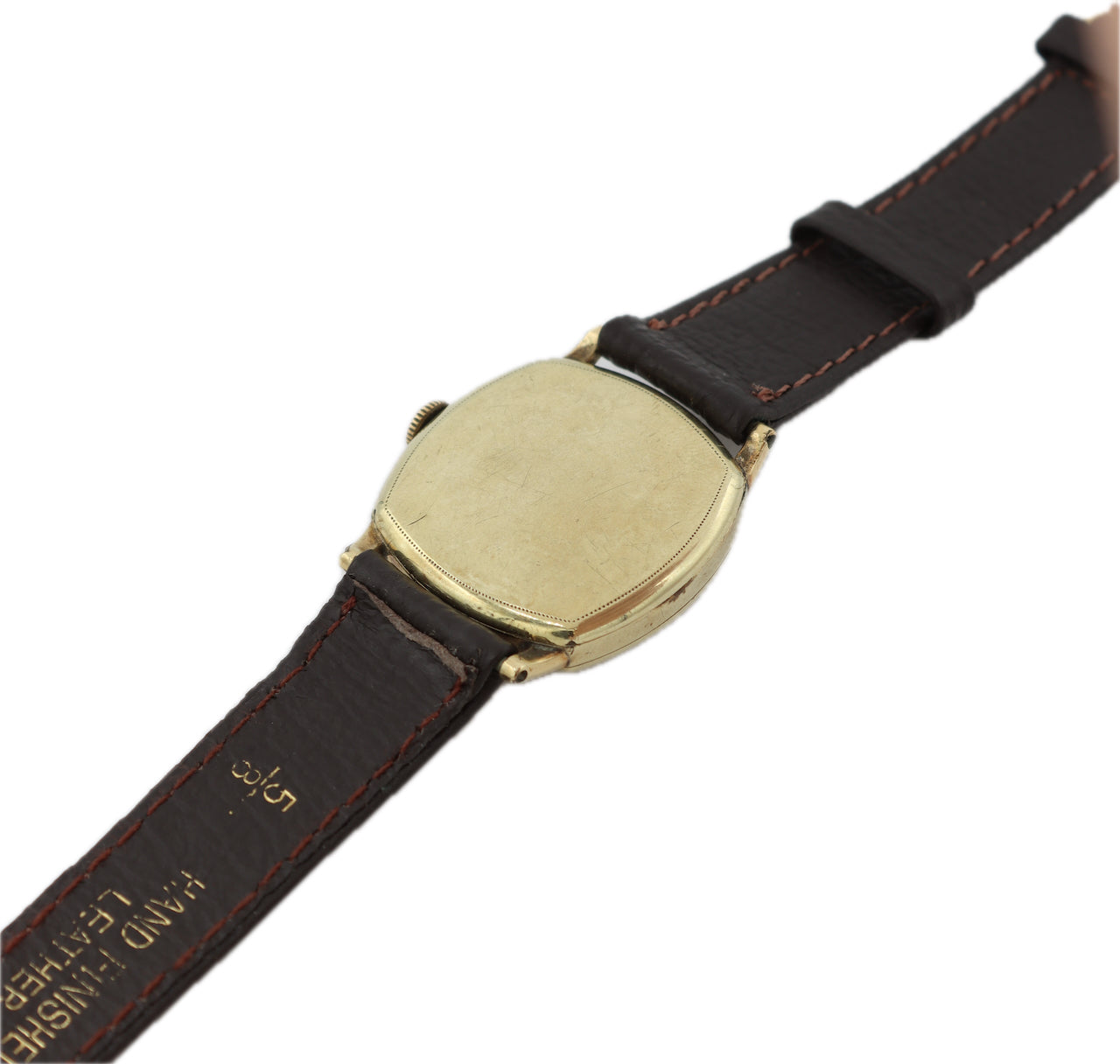 Vintage 27mm Leonard Krower Cushion Men's Mechanical Wristwatch 14k Gold Filled