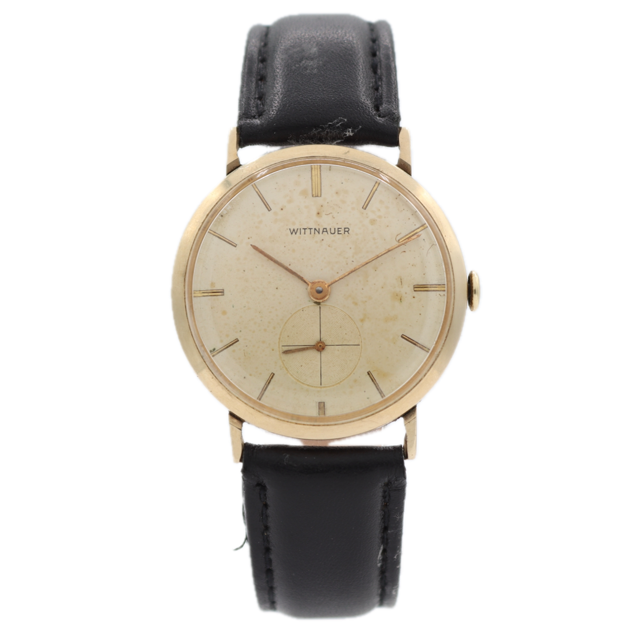 Vintage 32mm Wittnauer Dress Style Men's Mechanical Wristwatch 10k GF Running