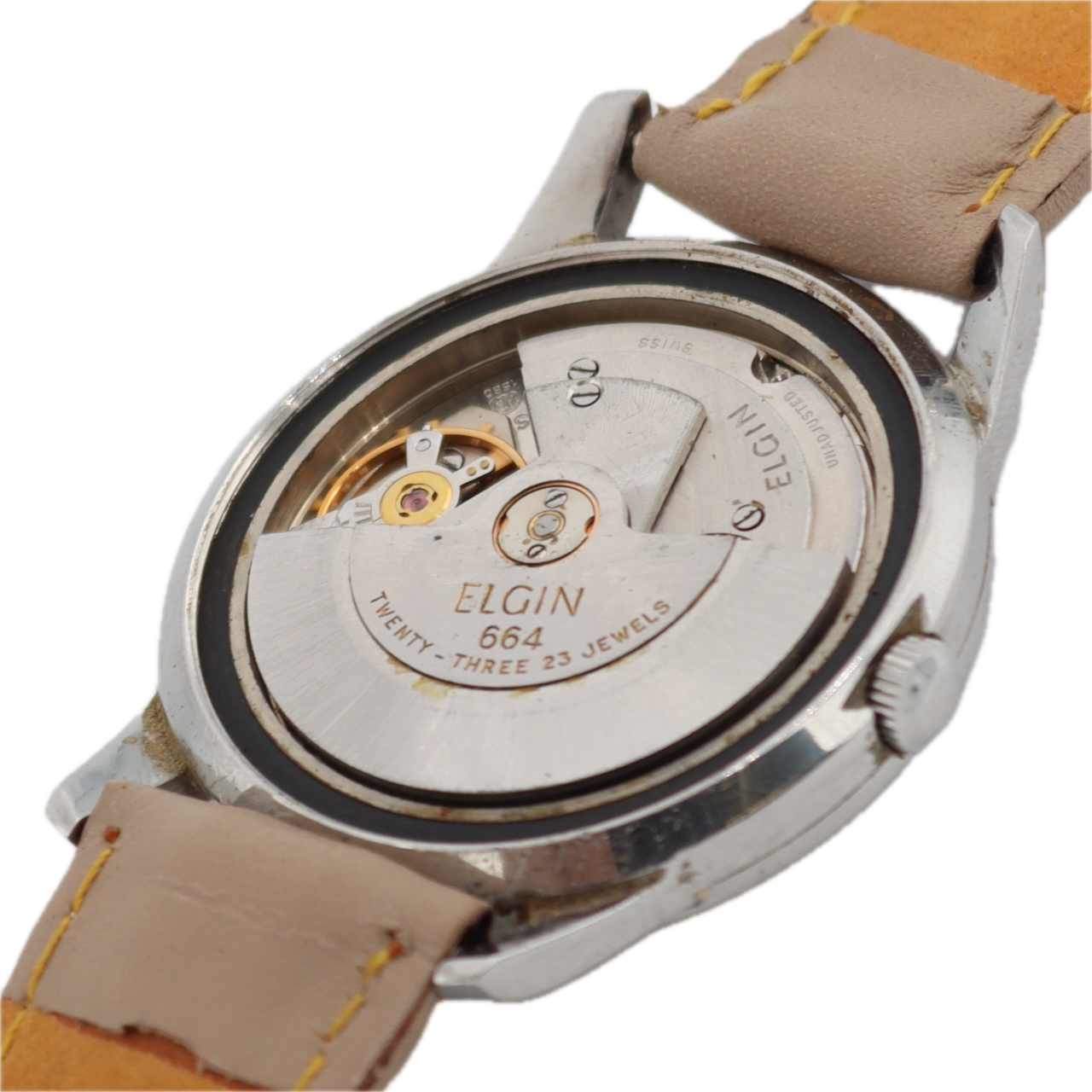 Vintage 34mm Lord Elgin 23j Men's Automatic Wristwatch 664 A. Schild 1680 Swiss