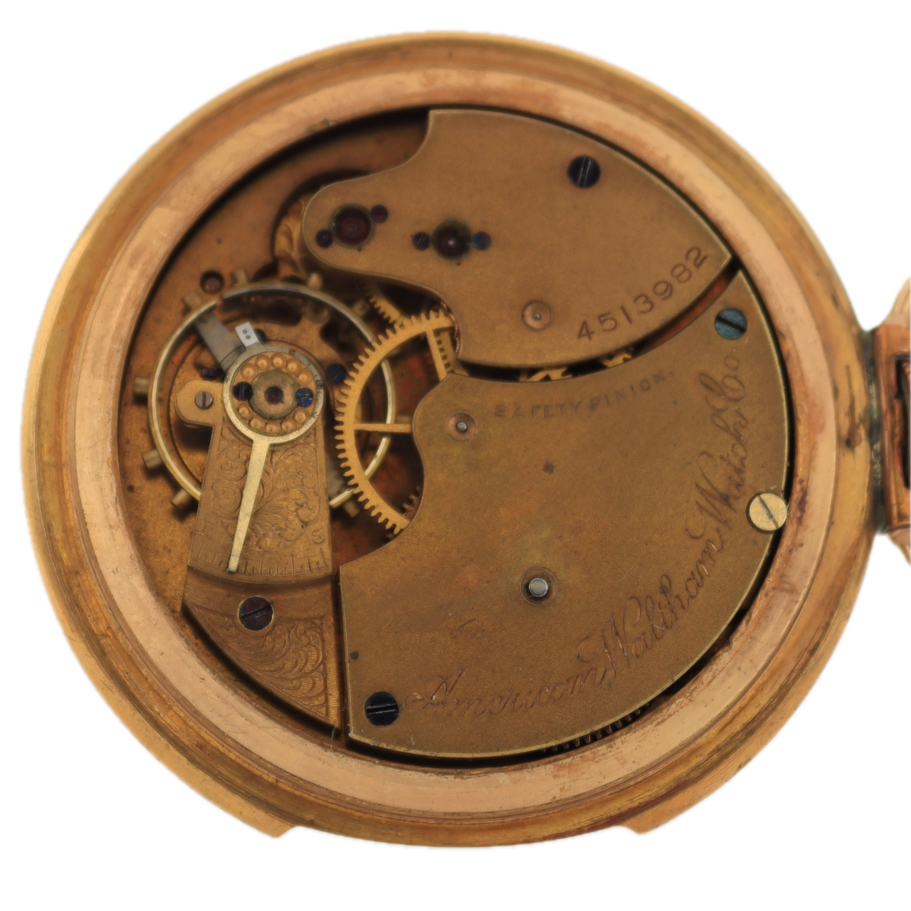 Antique 14 Size Waltham 11 Jewel Mechanical Hunter Pocket Watch 12 Gold Tone
