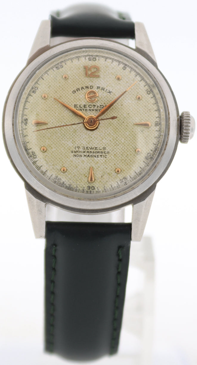 Vintage Election Grand Prix Honeycomb Berne Men's Mechanical Wristwatch 665