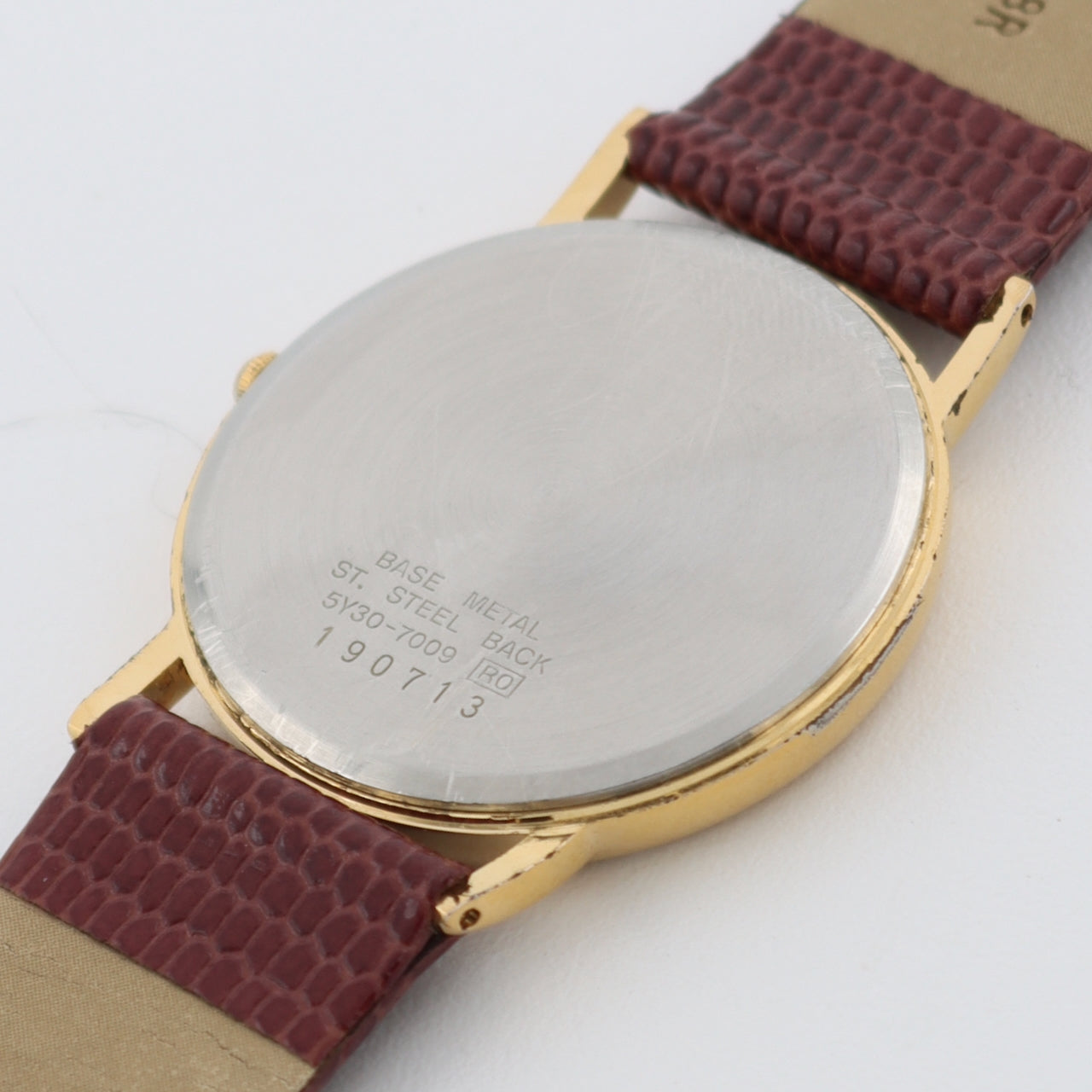 Vintage Seiko 5Y30-7009 Water Drip Logo Men's Quartz Wristwatch Japan Dress