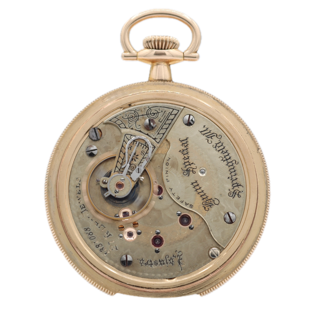 Antique 18s Illinois Bunn Special Two Tone Railroad Pocket Watch Gold FIlled