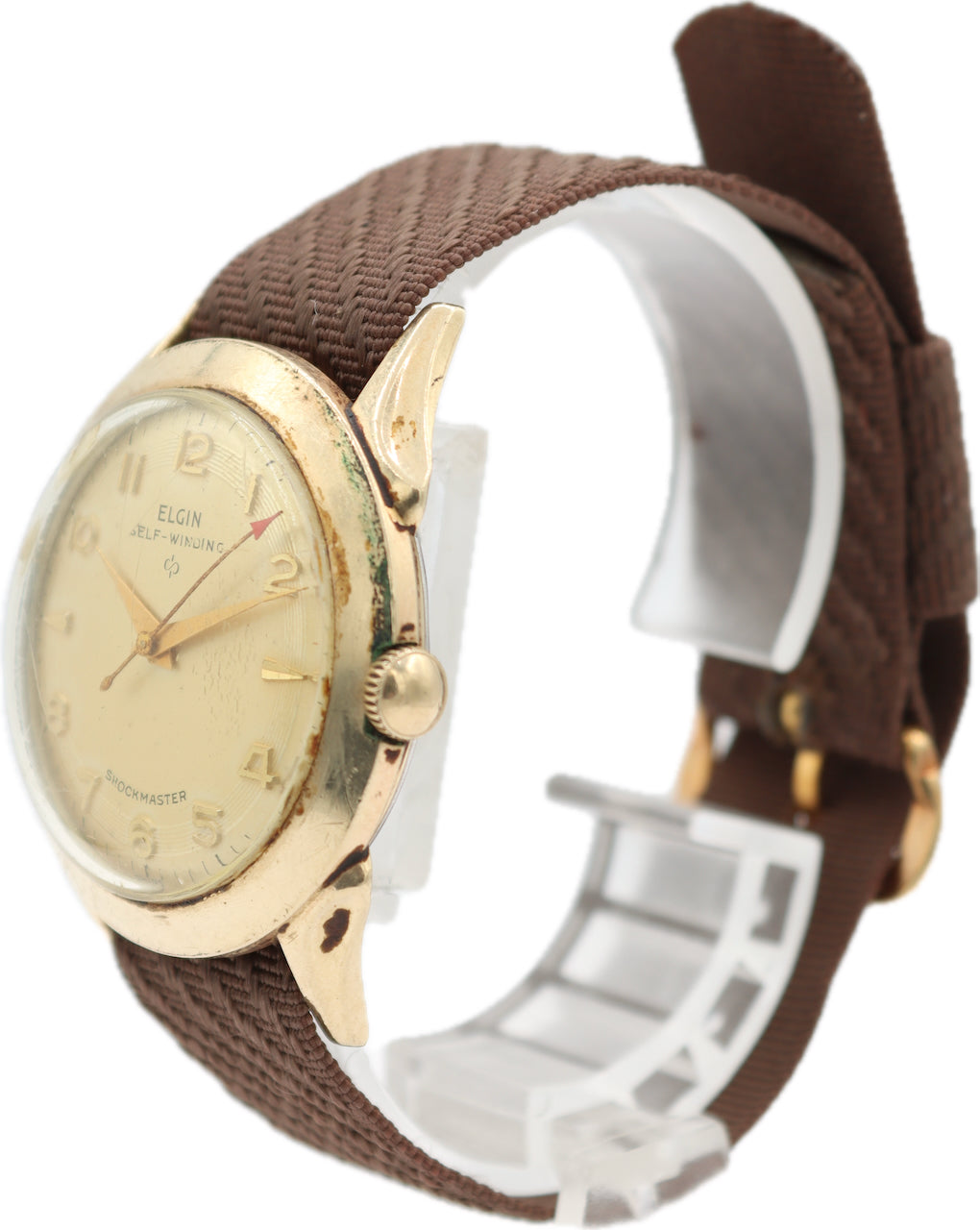 Vintage 34mm Elgin 6824 Pensacola Men's Automatic Wristwatch 643 Swiss 10k RGP
