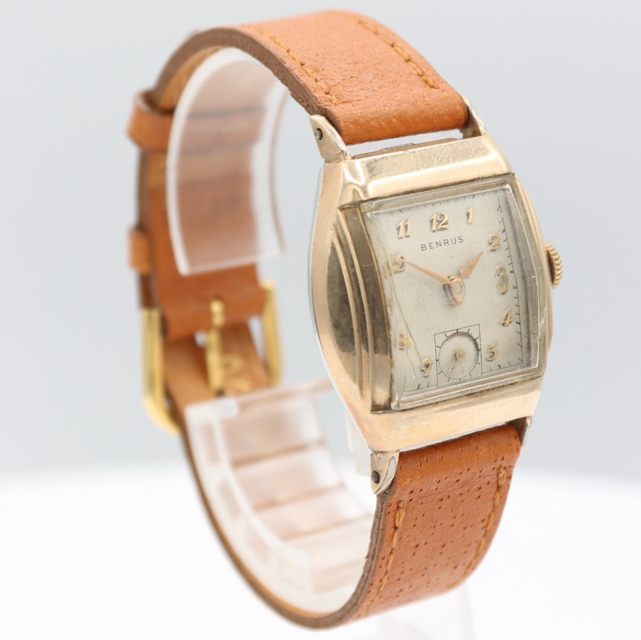 Vintage Benrus Men's Mechanical Wristwatch BB 4 Swiss 10k Rolled Gold Plated