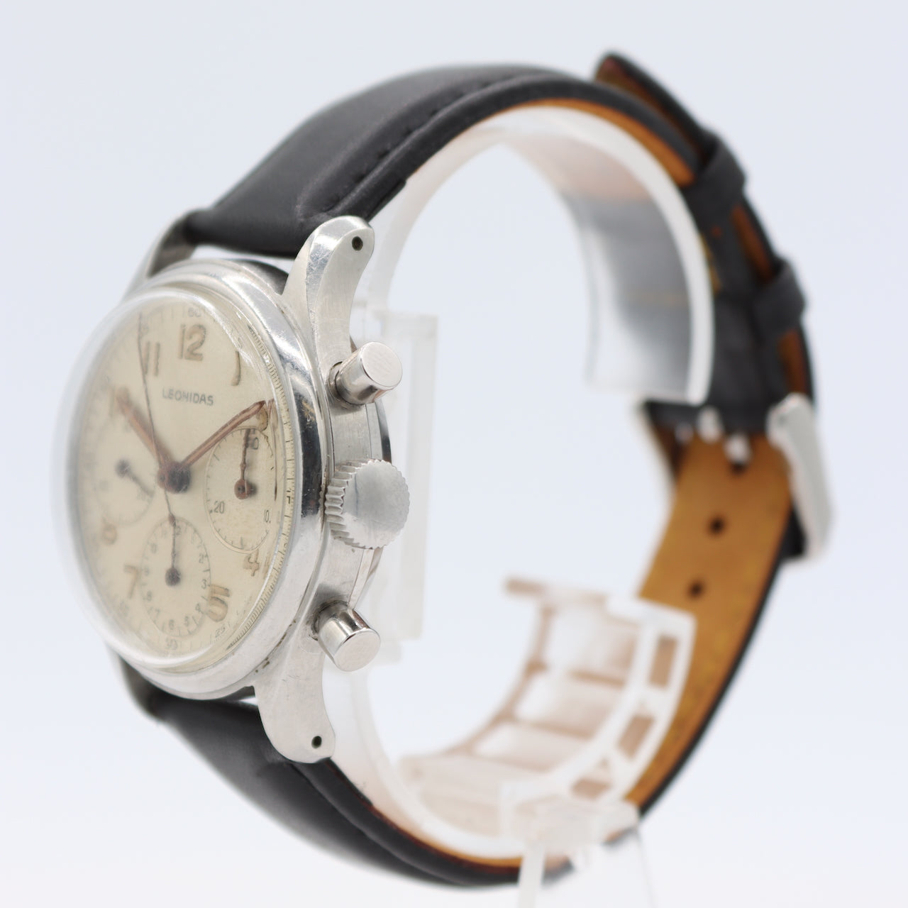 Vintage Leonidas 754 Men's Chronograph Wristwatch Valjoux 72 Steel Pre Heuer