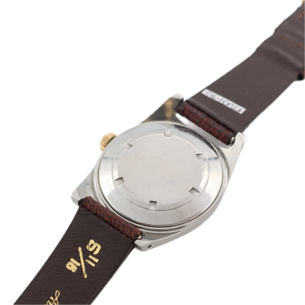 Vintage Rogers Admirality Men's Automatic Wristwatch Swiss 14k Gold & Steel