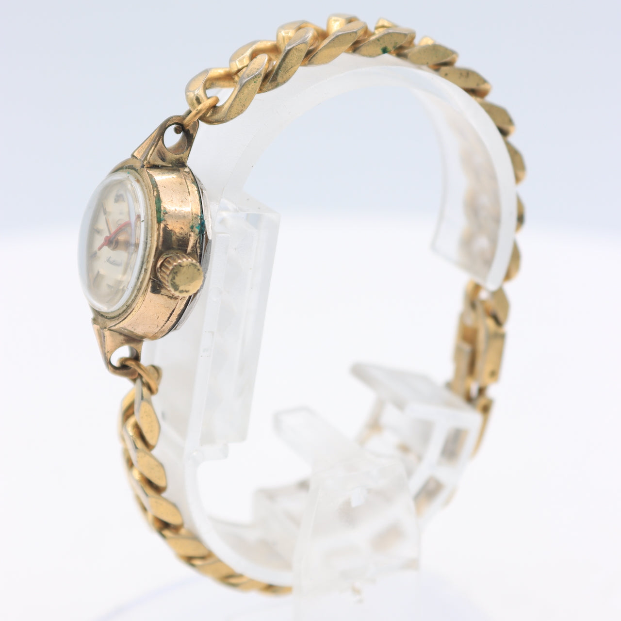 Vintage Wittnauer Geneve Cocktail Ladies Automatic Wristwatch 7550 Gold Tone