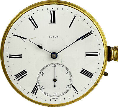 Antique Pivoted Detent Chronometer Pocket Watch Runs Swiss High Grade Nickel