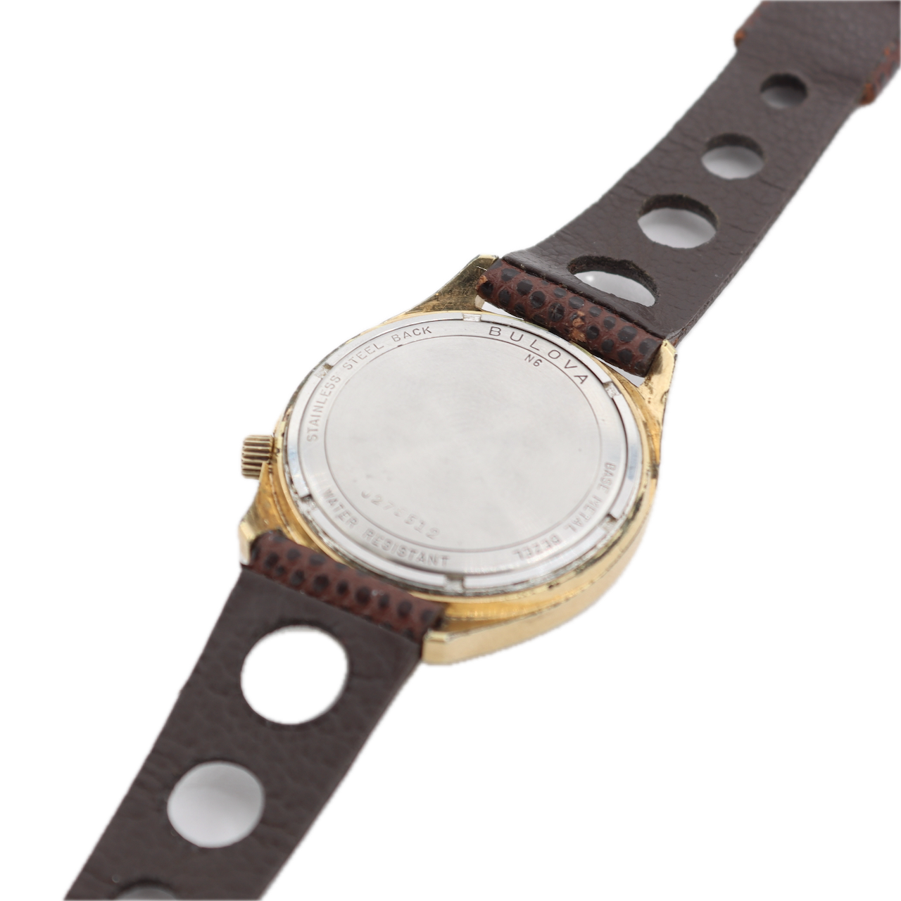 Vintage 1976 Bulova G3595 Copper Fade Men's Tuning Fork Wristwatch 218 1 USA