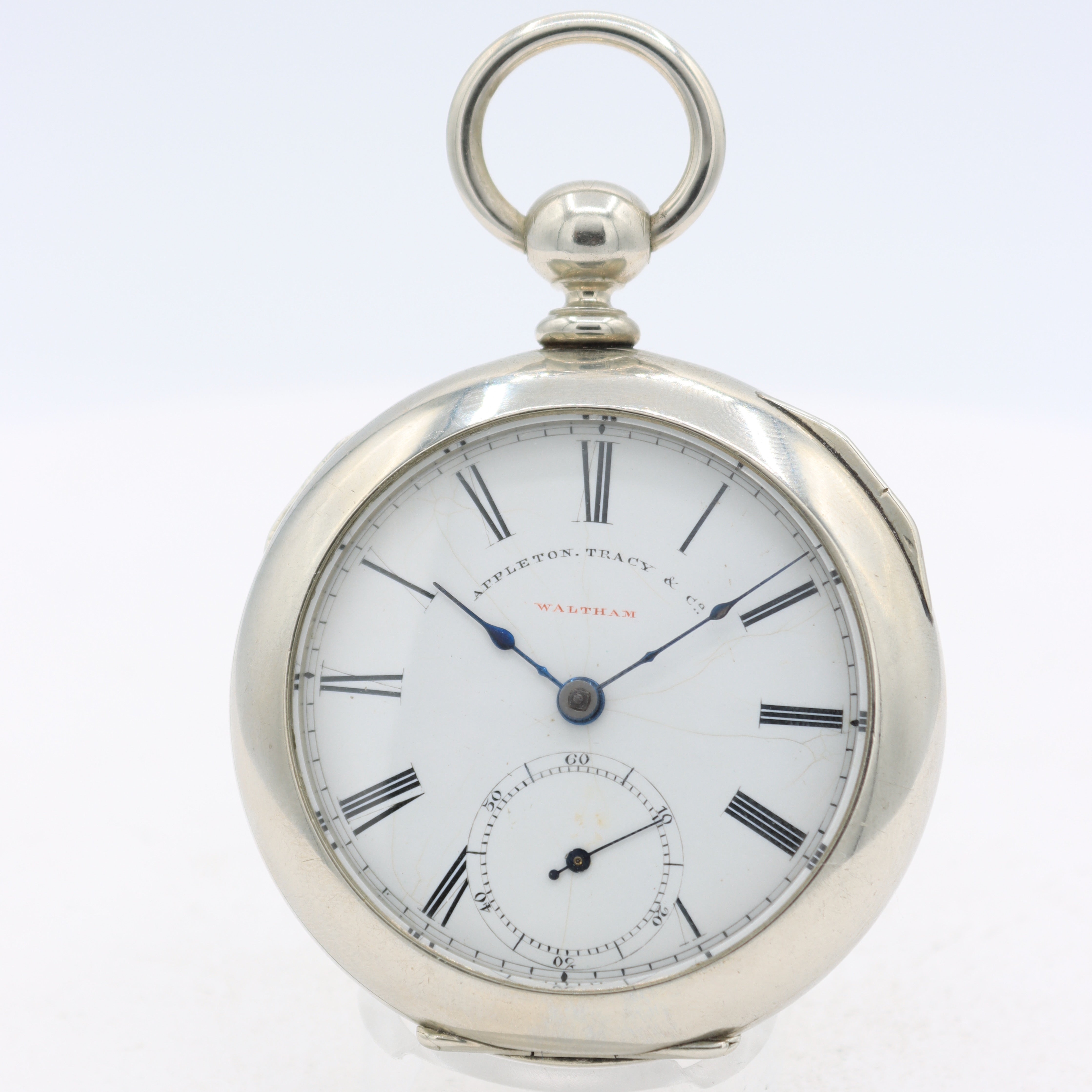 Antique 18s 1858 Appleton Tracy Key Wind Pocket Watch Waltham Silverode
