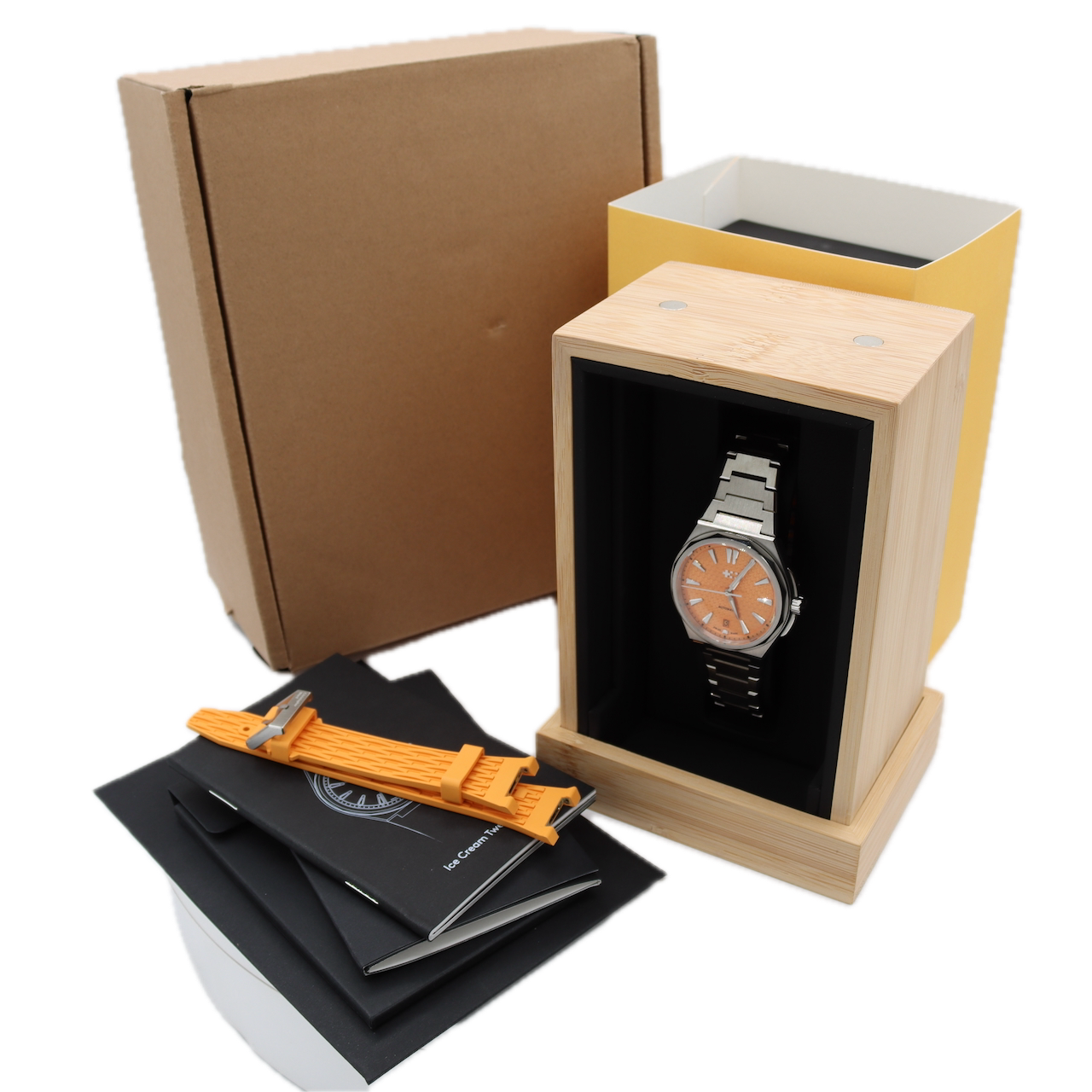 38mm Christopher Ward 38 Mango Men's Automatic Wristwatch SW200-1 Swiss Steel