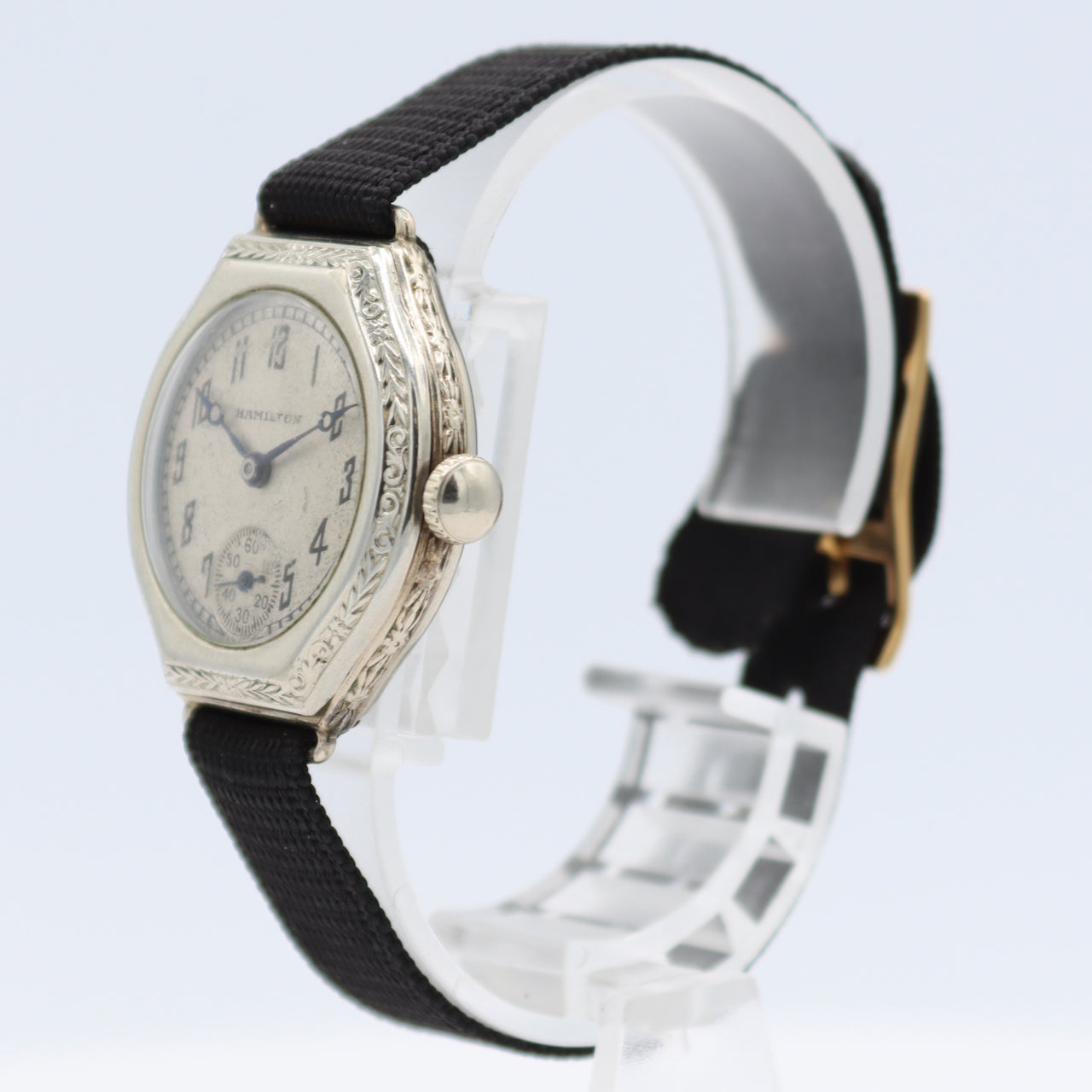 Vintage Hamilton Art Deco Ladies Mechanical Wristwatch 979 USA 14k White GF