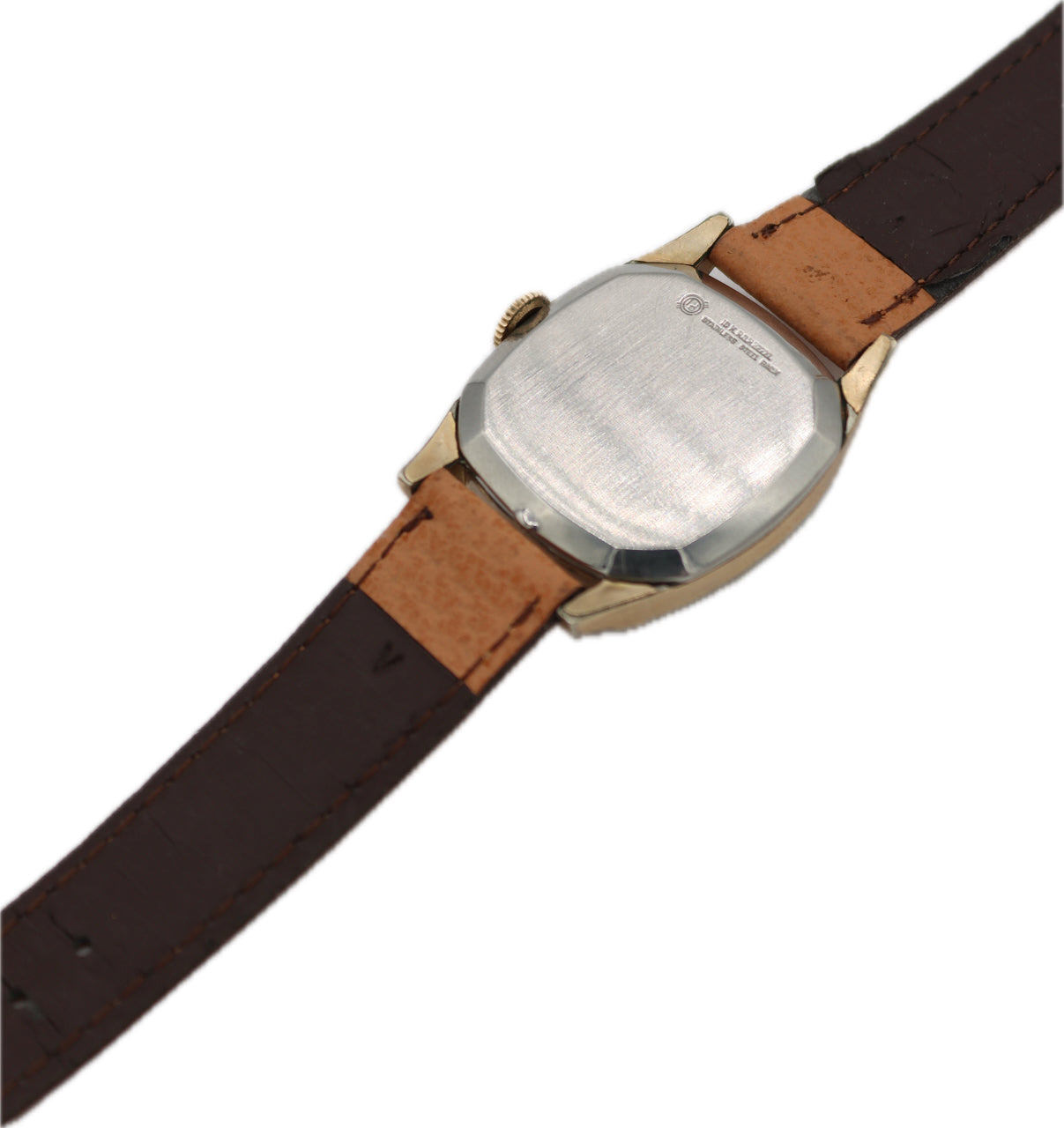 Vintage Buren Men's Mechanical Wristwatch Grand Prix 10k Rolled Gold Plated