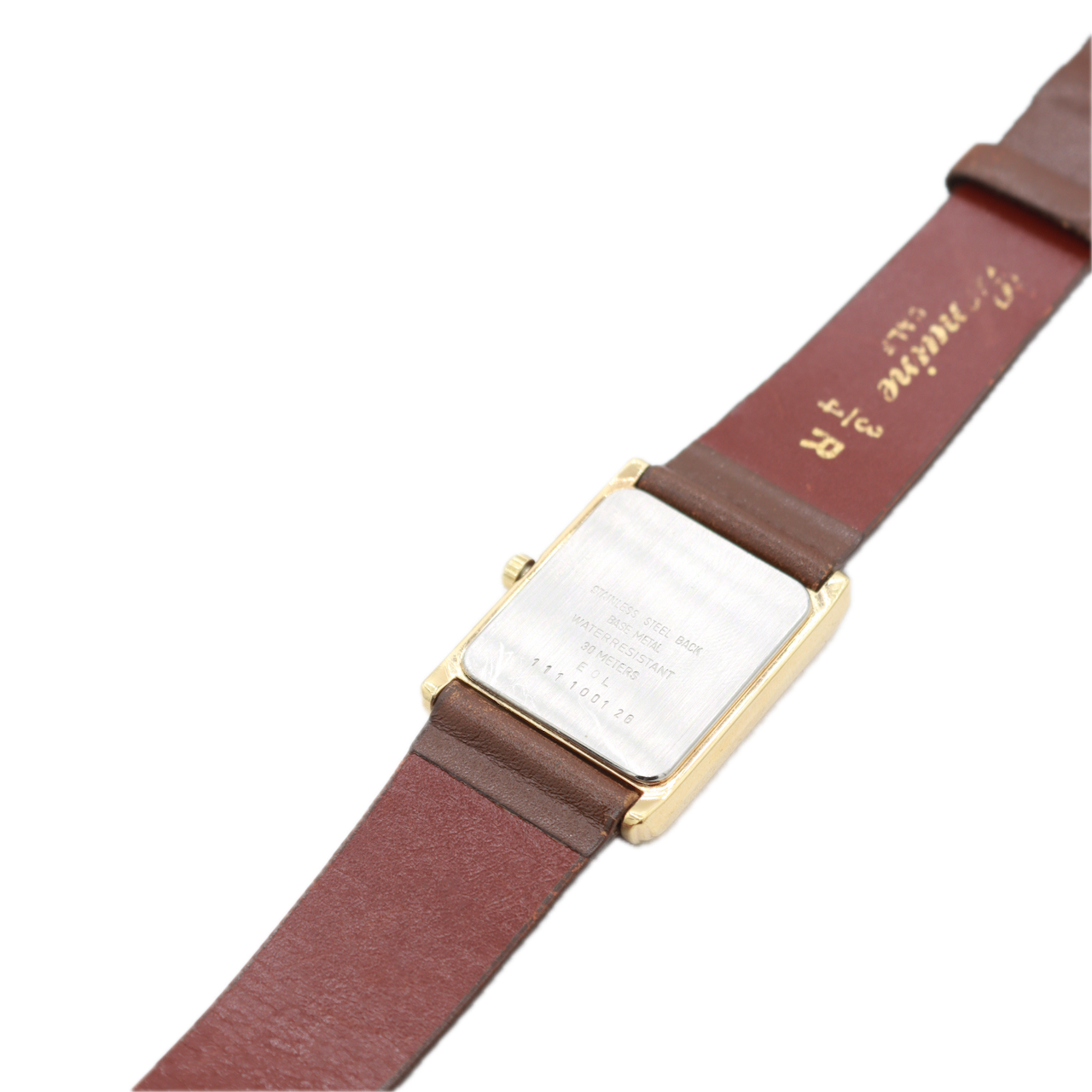 Vintage Certina Tank Style Date Ladies Quartz Wristwatch Swiss Gold Tone