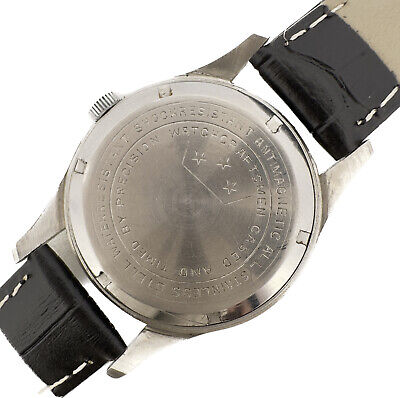 Vintage 32mm Military Football Game The Missile Bowl Men's Wristwatch Atom Dial